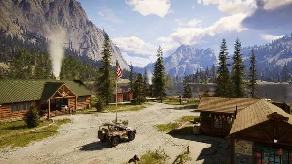 Кадр с взаимодействием персонажа и объекта в Call of the Wild  The Angler
