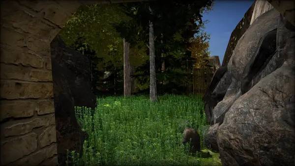 Кадр с взаимодействием персонажа и объекта в CastleGuard