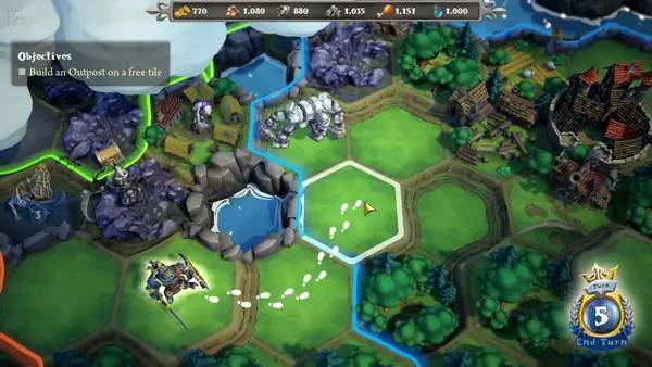 Кадр с взаимодействием персонажа и объекта в CastleStorm 2