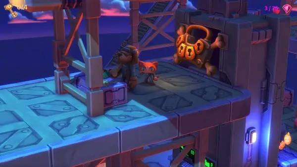 Кадр с взаимодействием персонажа и объекта в Cat Burglar A Tail of Purrsuit