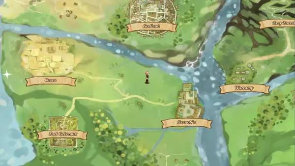 Кадр с взаимодействием персонажа и объекта в Celestian Tales  Old North