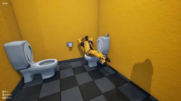 Кадр с взаимодействием персонажа и объекта в Chaos Express  Delivery Simulator