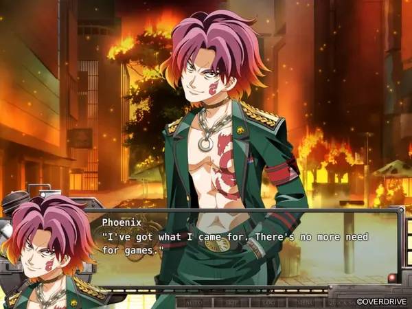 Кадр с взаимодействием персонажа и объекта в Cho Dengeki Stryker All Ages Version