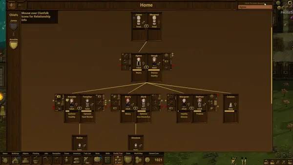 Кадр с взаимодействием персонажа и объекта в Clanfolk