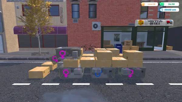 Кадр с взаимодействием персонажа и объекта в Clothing Store Simulator