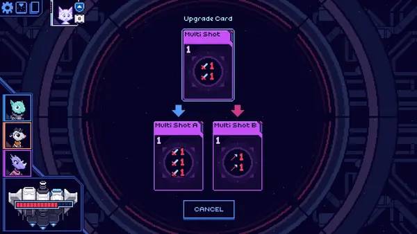 Кадр с взаимодействием персонажа и объекта в Cobalt Core