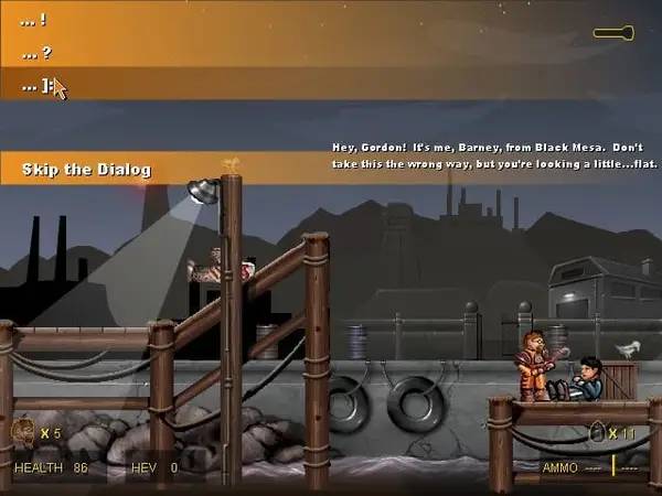 Кадр с взаимодействием персонажа и объекта в Codename Gordon