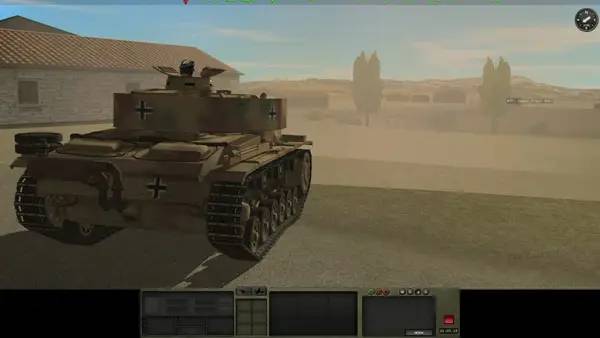 Кадр с взаимодействием персонажа и объекта в Combat Mission Fortress Italy
