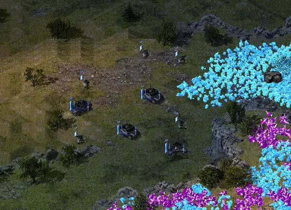 Кадр с взаимодействием персонажа и объекта в Command & Conquer  Yuri's Revenge - Eternal Cronus