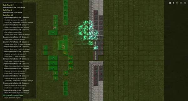 Кадр с взаимодействием персонажа и объекта в Conquest of Elysium 4