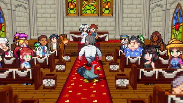 Кадр с взаимодействием персонажа и объекта в Cornucopia