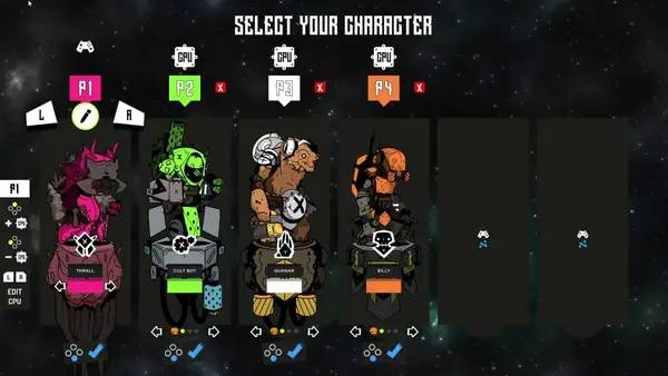 Кадр с взаимодействием персонажа и объекта в Crashnauts