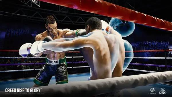 Кадр с взаимодействием персонажа и объекта в Creed  Rise to Glory