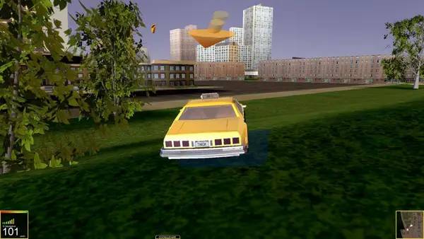 Кадр с взаимодействием персонажа и объекта в Crime Scene Manhattan  The Real Car-Shooter