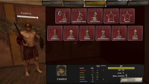 Кадр с взаимодействием персонажа и объекта в CRIXUS  Life of free Gladiator