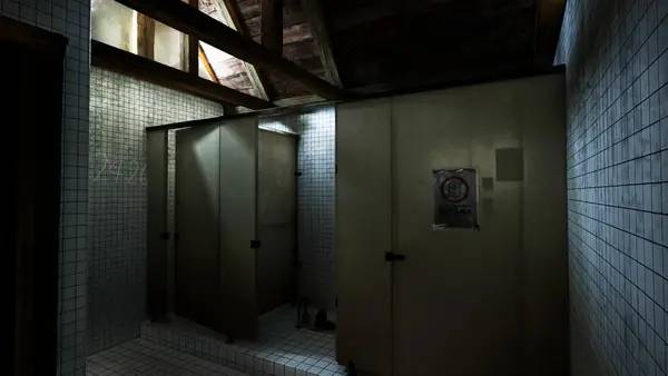 Кадр с взаимодействием персонажа и объекта в Cursed Digicam