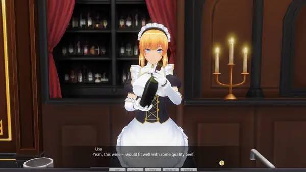 Кадр с взаимодействием персонажа и объекта в CUSTOM ORDER MAID 3D2 It's a Night Magic