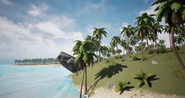 Кадр с взаимодействием персонажа и объекта в Cutthroat Cove