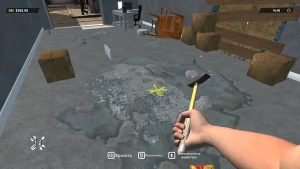 Кадр с взаимодействием персонажа и объекта в CYBER INTERNET CLUB SIMULATOR