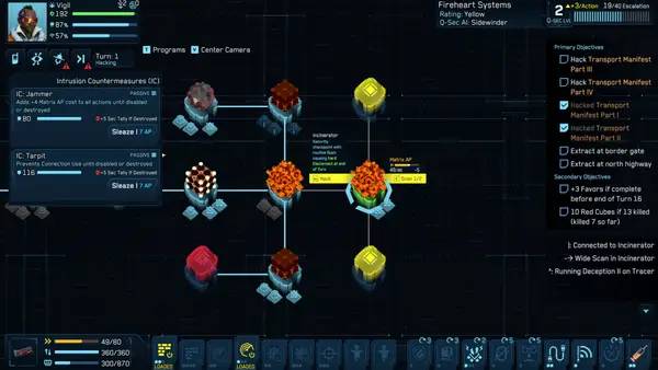 Кадр с взаимодействием персонажа и объекта в Cyber Knights Flashpoint