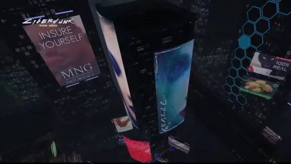 Кадр с взаимодействием персонажа и объекта в Cyberdunk Anime Edition