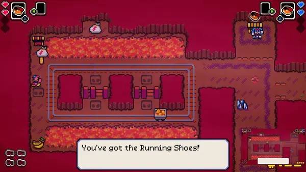 Кадр с взаимодействием персонажа и объекта в Dandy and Randy DX