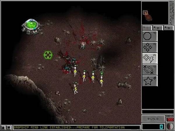 Кадр с взаимодействием персонажа и объекта в Dark Colony  The Council Wars