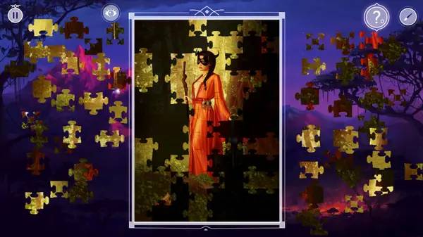 Кадр с взаимодействием персонажа и объекта в Dark Fantasy 2  Jigsaw Puzzle