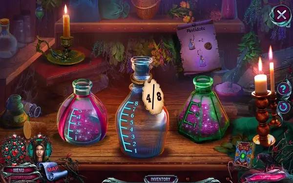 Кадр с взаимодействием персонажа и объекта в Dark Romance  The Ethereal Gardens Collector's Edition