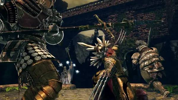 Кадр с взаимодействием персонажа и объекта в DARK SOULS  Prepare To Die Edition