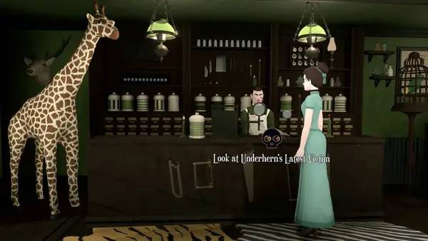 Кадр с взаимодействием персонажа и объекта в Dark Tides