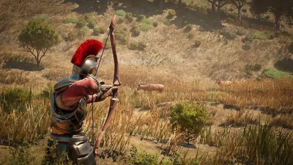 Кадр с взаимодействием персонажа и объекта в Dawn of Defiance