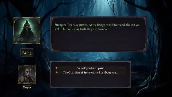 Кадр с взаимодействием персонажа и объекта в Dawn of the Ashen Queen