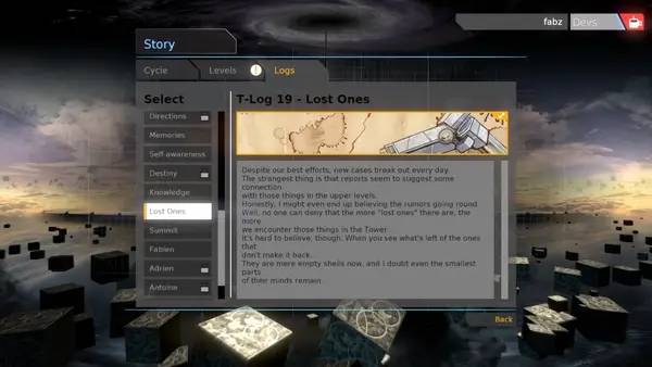 Кадр с взаимодействием персонажа и объекта в DeadCore