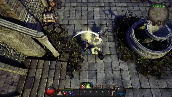 Кадр с взаимодействием персонажа и объекта в Deadsiege