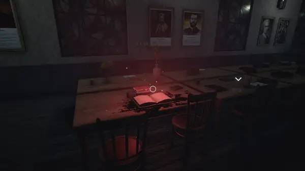 Кадр с взаимодействием персонажа и объекта в DEEP IN THE DREAD