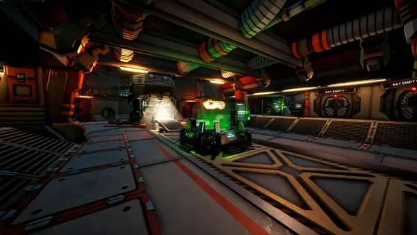Кадр с взаимодействием персонажа и объекта в Deep Rock Galactic  Rogue Core
