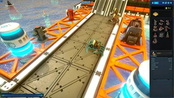 Кадр с взаимодействием персонажа и объекта в Defense Task Force - Sci Fi Tower Defense