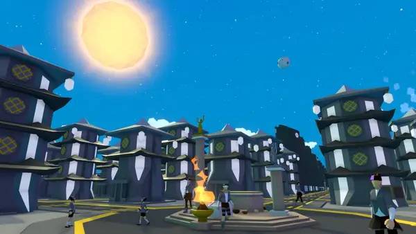 Кадр с взаимодействием персонажа и объекта в Deisim