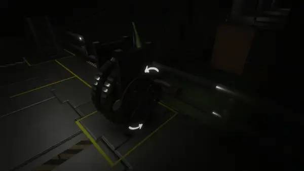 Кадр с взаимодействием персонажа и объекта в DENIAL