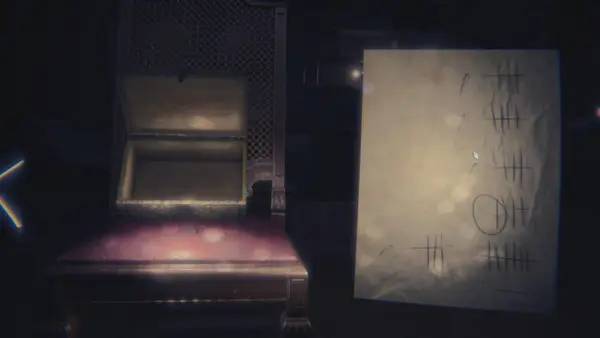 Кадр с взаимодействием персонажа и объекта в Deranged