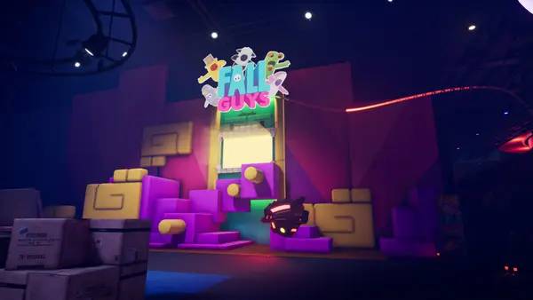 Кадр с взаимодействием персонажа и объекта в Devolverland Expo