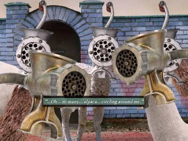 Кадр с взаимодействием персонажа и объекта в Dialtown Phone Dating Sim