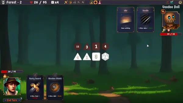 Кадр с взаимодействием персонажа и объекта в Dice Hero  The Unoriginal Story