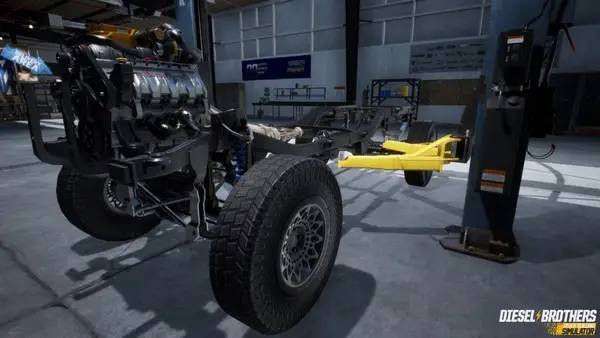 Кадр с взаимодействием персонажа и объекта в Diesel Brothers  Truck Building Simulator