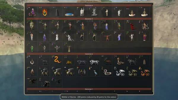 Кадр с взаимодействием персонажа и объекта в Dominions 6 - Rise of the Pantokrator