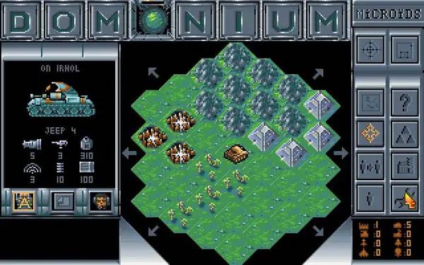 Кадр с взаимодействием персонажа и объекта в Dominium