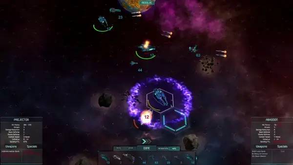 Кадр с взаимодействием персонажа и объекта в Dominus Galaxia KS Edition