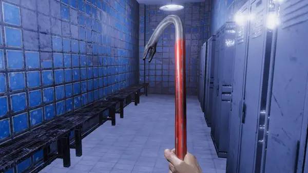 Кадр с взаимодействием персонажа и объекта в DownTheDead