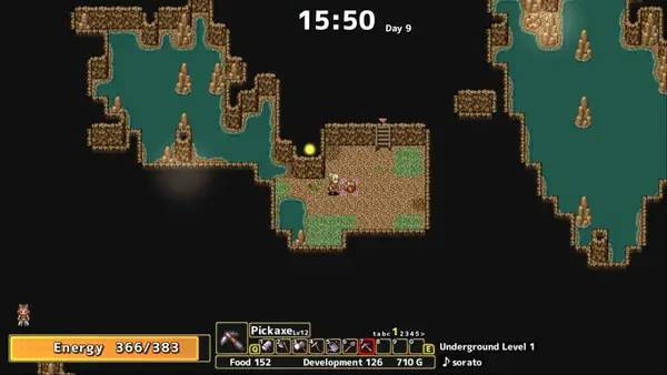 Кадр с взаимодействием персонажа и объекта в Drago Noka